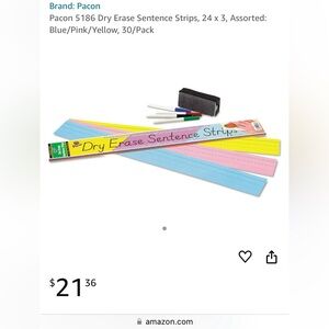 Pacing DRY ERASE SENTENCE STRIPS (30 pk)